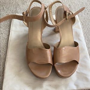 Stuart weitzman nude block heels